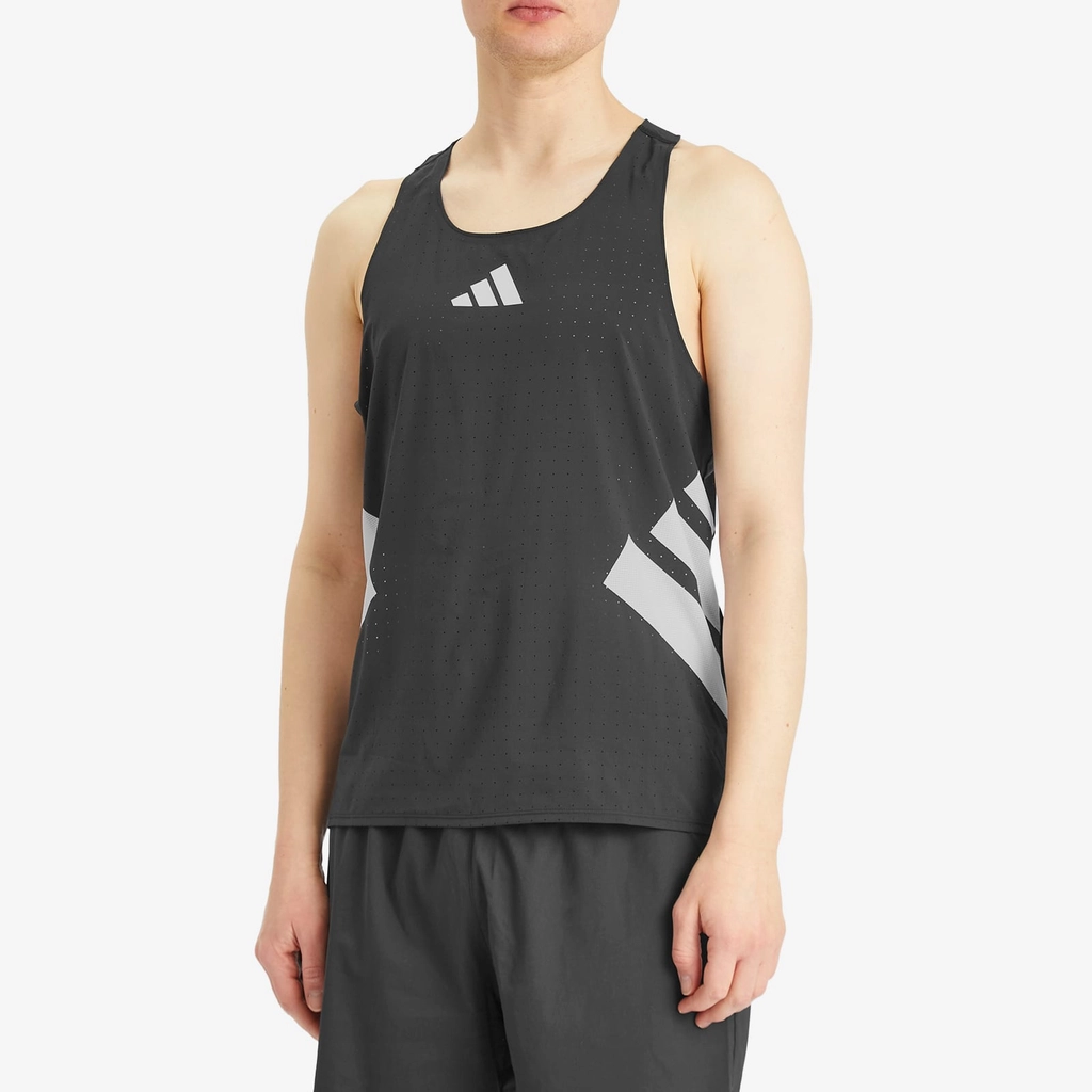 Adidas Originals Men's Adizero Road To Records Tank Top Black